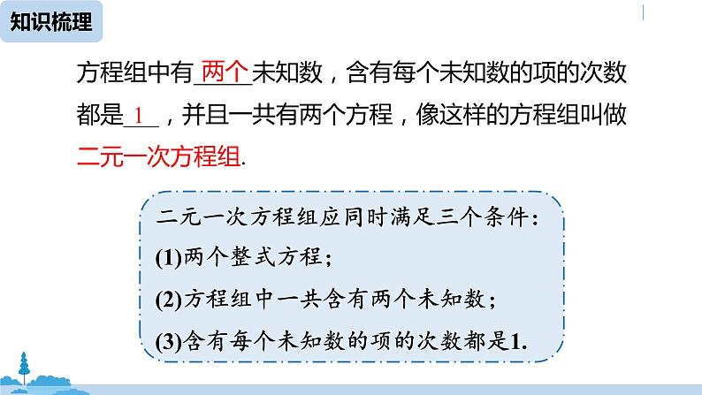 人教版七年级数学下册 第8章二元一次方程组小结课时1 课件06