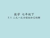 7.1二元一次方程组和它的解课件 (共20张PPT)