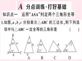 2019秋八年级数学上册第14章全等三角形14-2三角形全等的判定2两角及其夹边分别相等的两个三角形习题课件（新版）沪科版