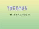 2020秋八年级数学上册第11章平面直角坐标系11-1平面内点的坐标第1课时平面直角坐标系及点的坐标教学课件（新版）沪科版