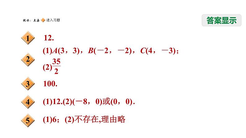 八年级上数学课件阶段核心方法巧用坐标求图形的面积的五种方法_沪科版02