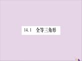 八年級數(shù)學(xué)上冊第14章全等三角形14-1全等三角形習(xí)題課件（新版）滬科版