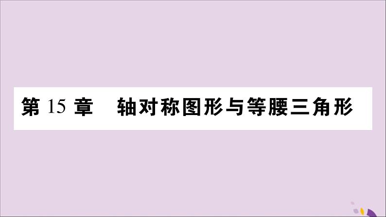 八年级数学上册第15章轴对称图形和等腰三角形15-1轴对称图形第1课时轴对称图形习题课件（新版）沪科版01