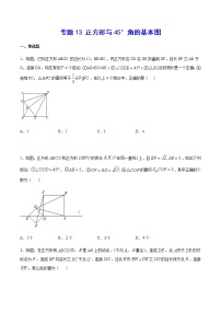 中考数学几何模型加强版 模型13 正方形与45°角的基本图