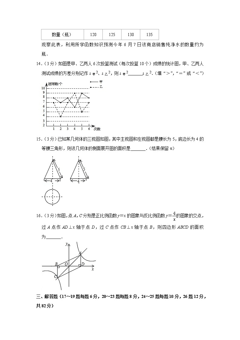 2019年湖南省郴州市中考数学真题试卷03
