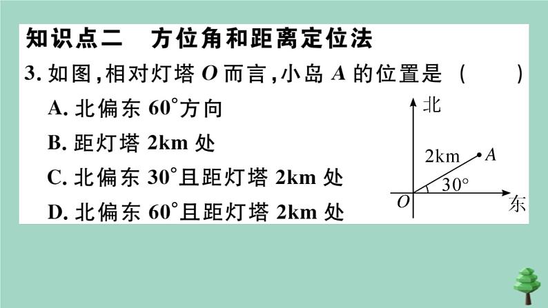 2020秋八年级数学上册第三章《位置与坐标》3-1确定位置作业课件（新版）北师大版04