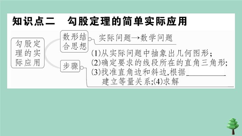 2020秋八年级数学上册第一章《勾股定理》1-1第2课时验证勾股定理及其简单应用作业课件（新版）北师大版06