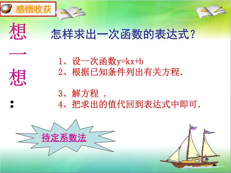 八年级上册数学课件《根据一次函数的图像确定解析式》 (9)_北师大版第6页