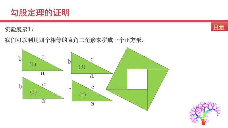 八年级上册数学课件《勾股定理的图形验证》(2)_北师大版05