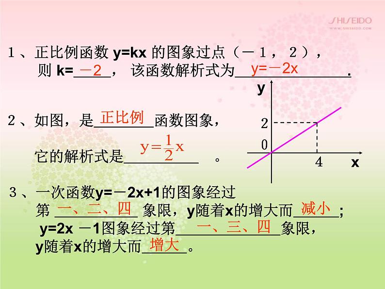 八年级上册数学课件《根据一次函数的图像确定解析式》 (6)_北师大版第7页