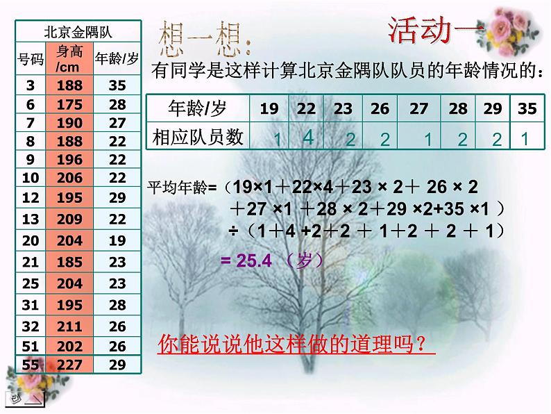 八年级上册数学课件《平均数》(2)_北师大版第8页