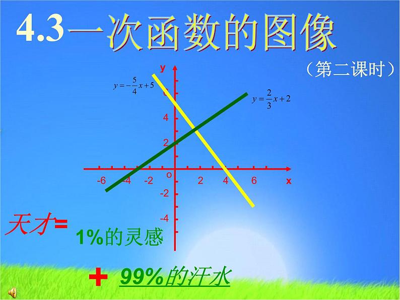 八年级上册数学课件《一次函数的图像》  (4)_北师大版第1页