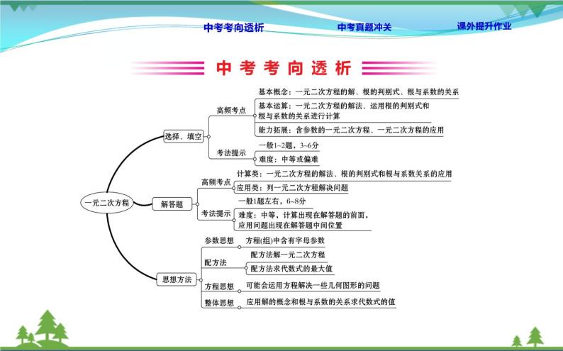 中考数学全程复习方略  第8讲  一元二次方程  课件02