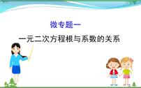 中考数学全程复习方略  微专题一  一元二次方程根与系数的关系  课件