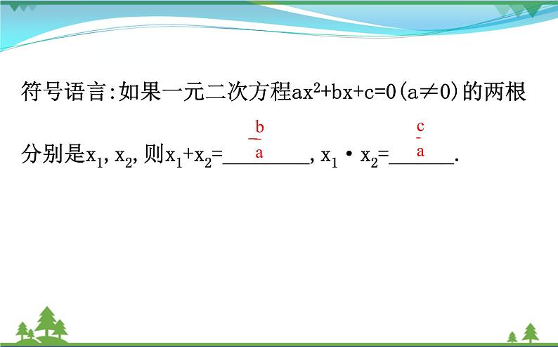 中考数学全程复习方略  微专题一  一元二次方程根与系数的关系  课件03