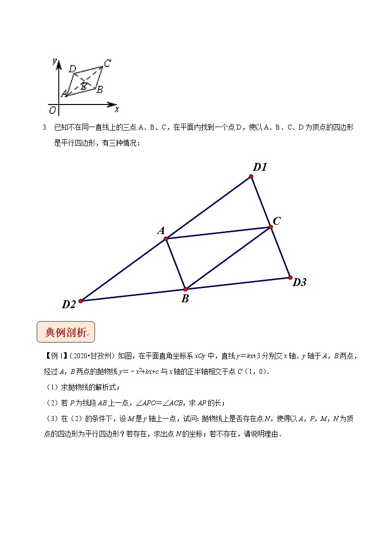 2021中考数学压轴题题型：专题6二次函数与平行四边形存在性问题（含原卷及解析卷）02