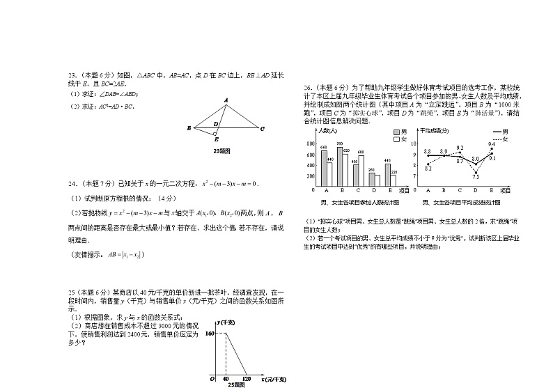 黑龙江省大庆市肇源县中考二模卷03