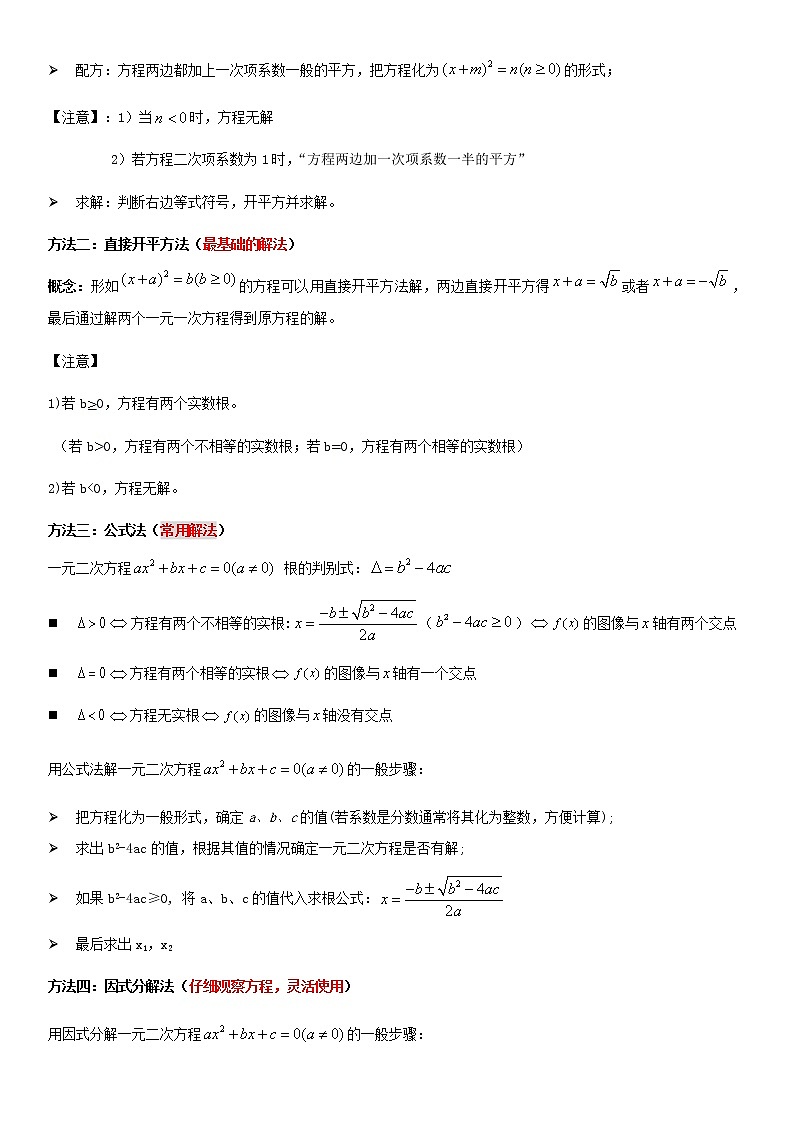 专题12 一元二次方程（知识点串讲） -2021年中考数学一轮复习精讲+热考题型（解析版）第2页