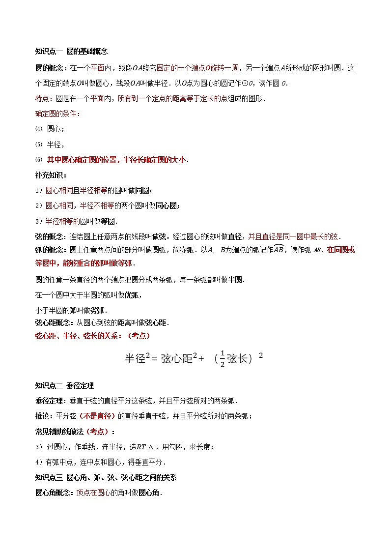 专题30 圆的基本性质-2021年中考数学一轮复习精讲+热考题型（原卷版）第2页