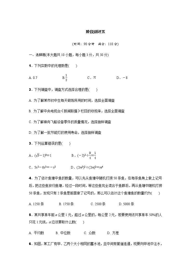 中考数学专题复习   阶段测评五(含解析)第1页