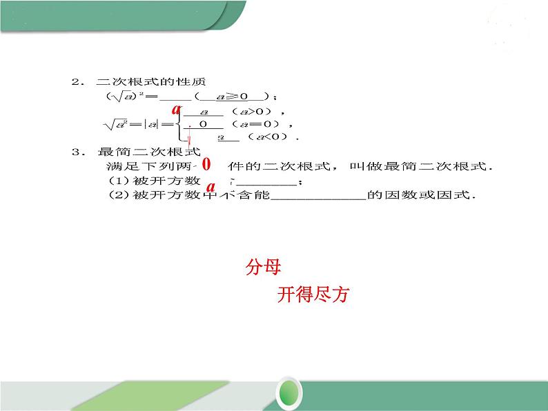 八年级下册数学：第16章 二次根式第十六章 小结与复习ppt课件第4页