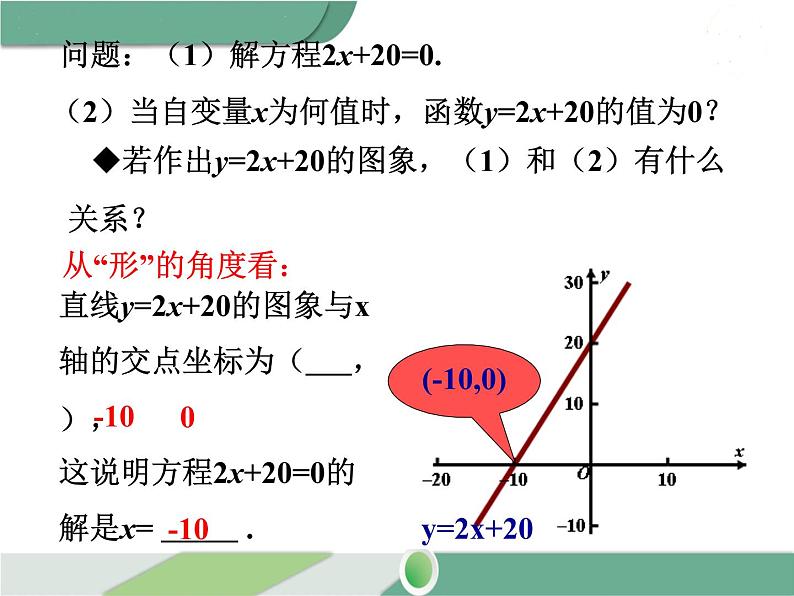 八年级下册数学：第19章 一次函数19.2.3 一次函数与方程、不等式 ppt课件07