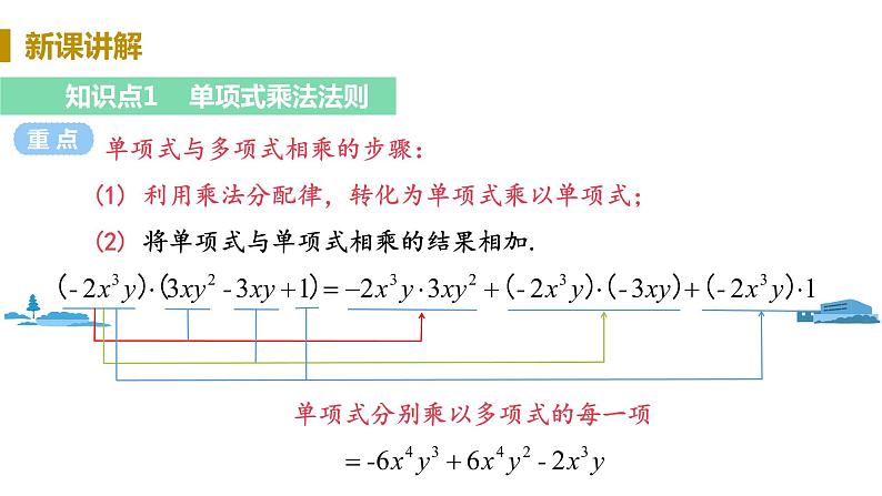 北师大版七年级数学下册 1.4.2  单项式乘多项式（PPT课件+教案）05