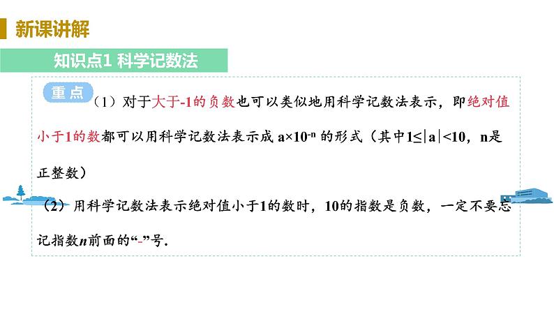 北师大版七年级数学下册 1.3.2   用科学记数法表示小于1的正数（PPT课件+教案）06