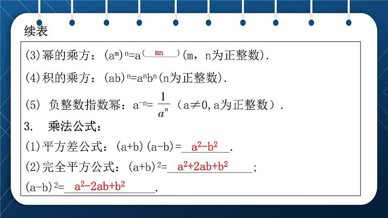 人教版2021中考数学总复习  第2讲  整式与因式分解 精品课件PPT04