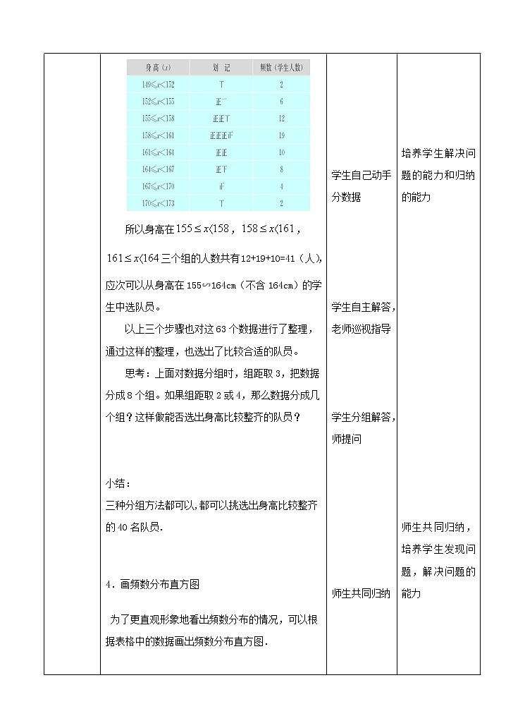 人教版初中数学七年级下册 10.2.1《频数分布图相关概念》教案03