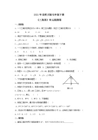 北师大版七年级下册第四章 三角形综合与测试当堂达标检测题