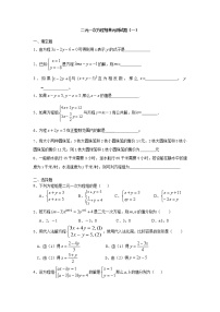 初中数学湘教版七年级下册第1章 二元一次方程组综合与测试单元测试练习题