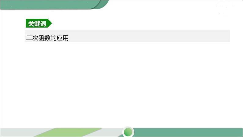 人教版中考数学第一轮考点过关：第三单元函数课时15二次函数的实际应用 PPT03