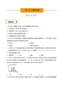 考点24  统计—2021年《三步冲刺中考•数学》（广东专版）之第1步小题夯基础