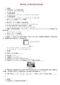 人教版中考数学第一轮考点过关：第1单元数与式第3-4课时整式运算与因式分解课时训练