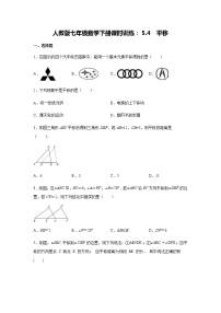 初中数学人教版七年级下册5.4 平移课时作业