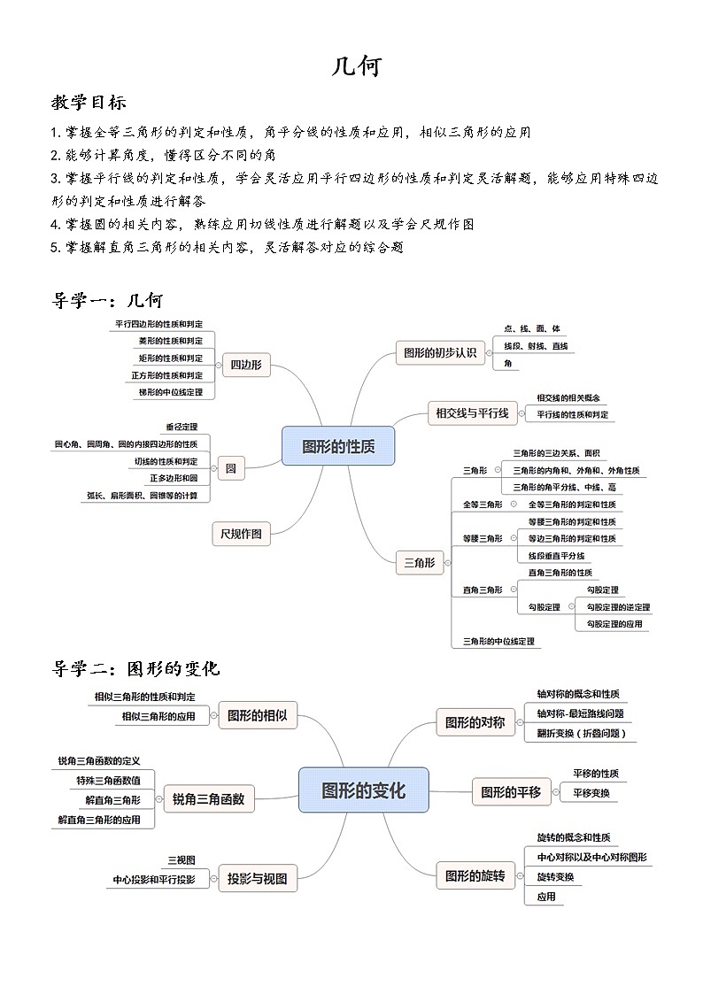 考前强化分阶段训练3（几何）01