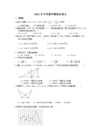 2021年中考数学模拟试卷九(含答案)