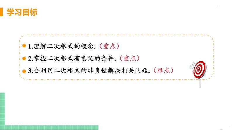 八年级下册数学人教版第十六章 二次根式16.1 二次根式 课时1 二次根式的概念及其有意义的条件 课件03