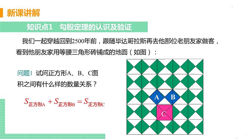 八年级下册数学人教版第十七章 勾股定理17.1 勾股定理 课时1  勾股定理第5页