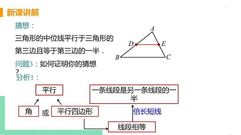 八年级下册数学人教版第十八章 平行四边形18.1 平行四边形18.1.2 平行四边形的判定 课时2 三角形的中位线第8页