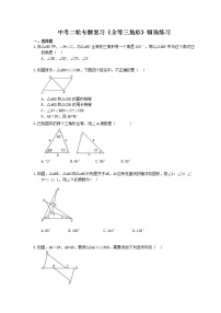 2021年中考数学二轮专题复习《全等三角形》精选练习(含答案)