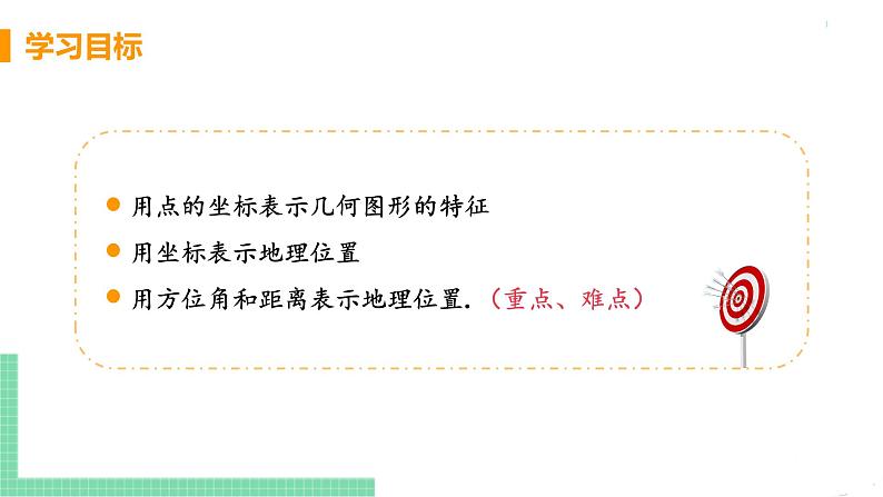 七年级下册数学人教版第七章 平面直角坐标系7.2 坐标方法的简单应用7.2.1 用坐标表示地理位置 课件03