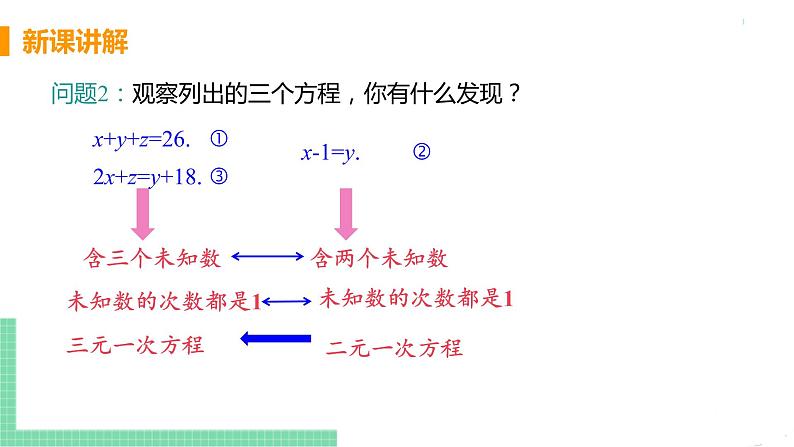 七年级下册数学人教版第八章 二元一次方程组8.4 三元一次方程组的解法第8页