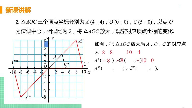 九年级数学下册人教版第二十七章 相似 27.3 位似 课时2 平面直角坐标系中的位似变换 课件07