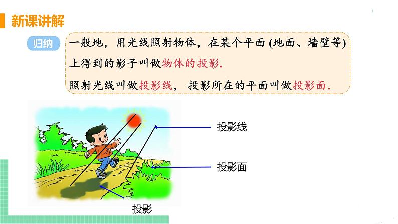 九年级数学下册人教版第二十九章 投影与视图 29.1 投影 课时1 平行投影与中心投影 课件06