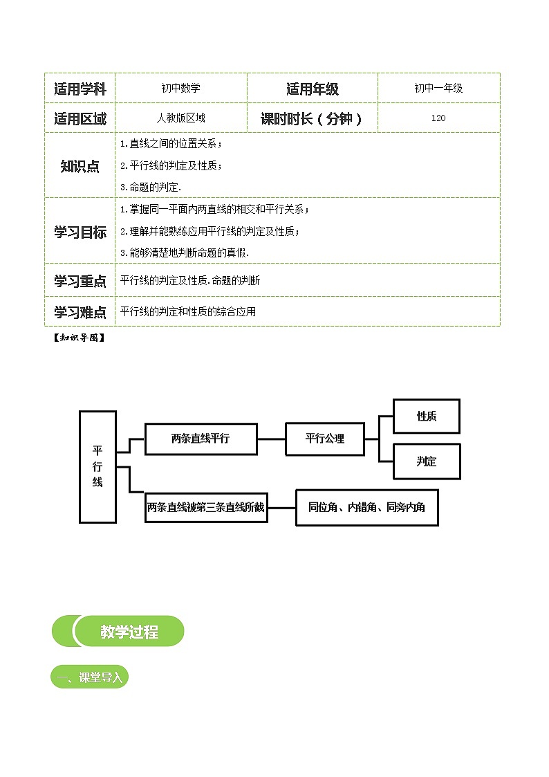 第02讲 平行线判定及性质-同步教学案（学生版+教师版）（教育机构专用） (2份打包)02