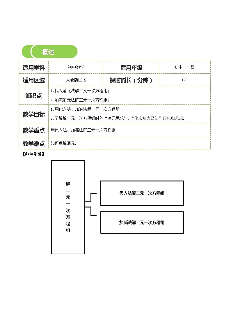 第10讲 消元解二元一次方程组-同步教学案（学生版+教师版）（教育机构专用） (2份打包)02
