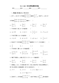 数学人教版8.1 二元一次方程组精品同步测试题