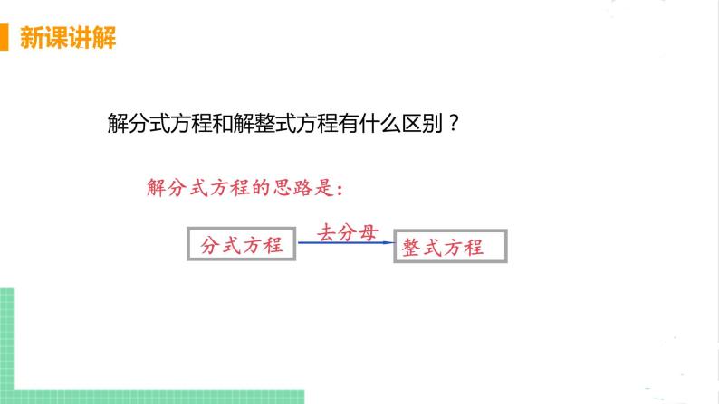 八年级数学北师大版下册 第五章 分式与分式方程 4 分式方程 课时2 分式方程的解法 课件06